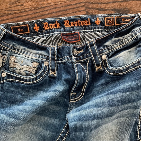NWOT Rock Revival Yui Boot Stretch Jeans Size 28 - Picture 6 of 9